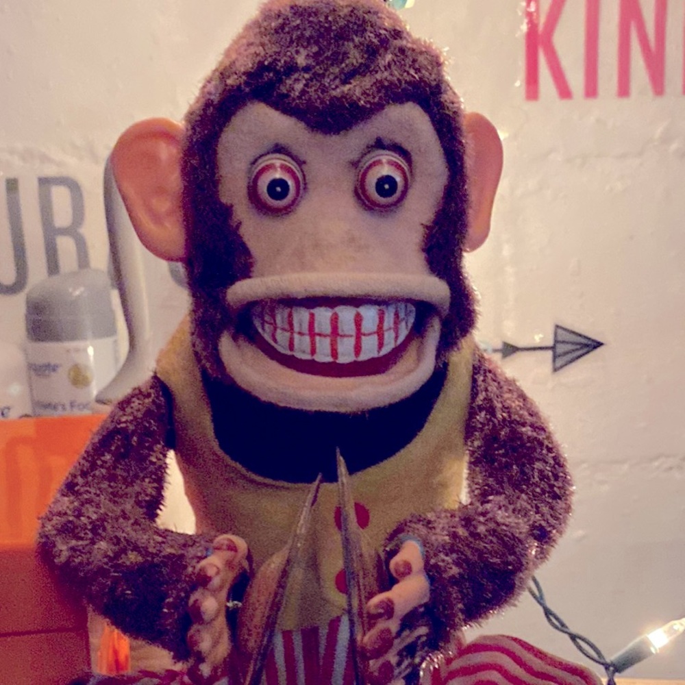 1950s vintage musical jolly chimp, Battery port needs a little work